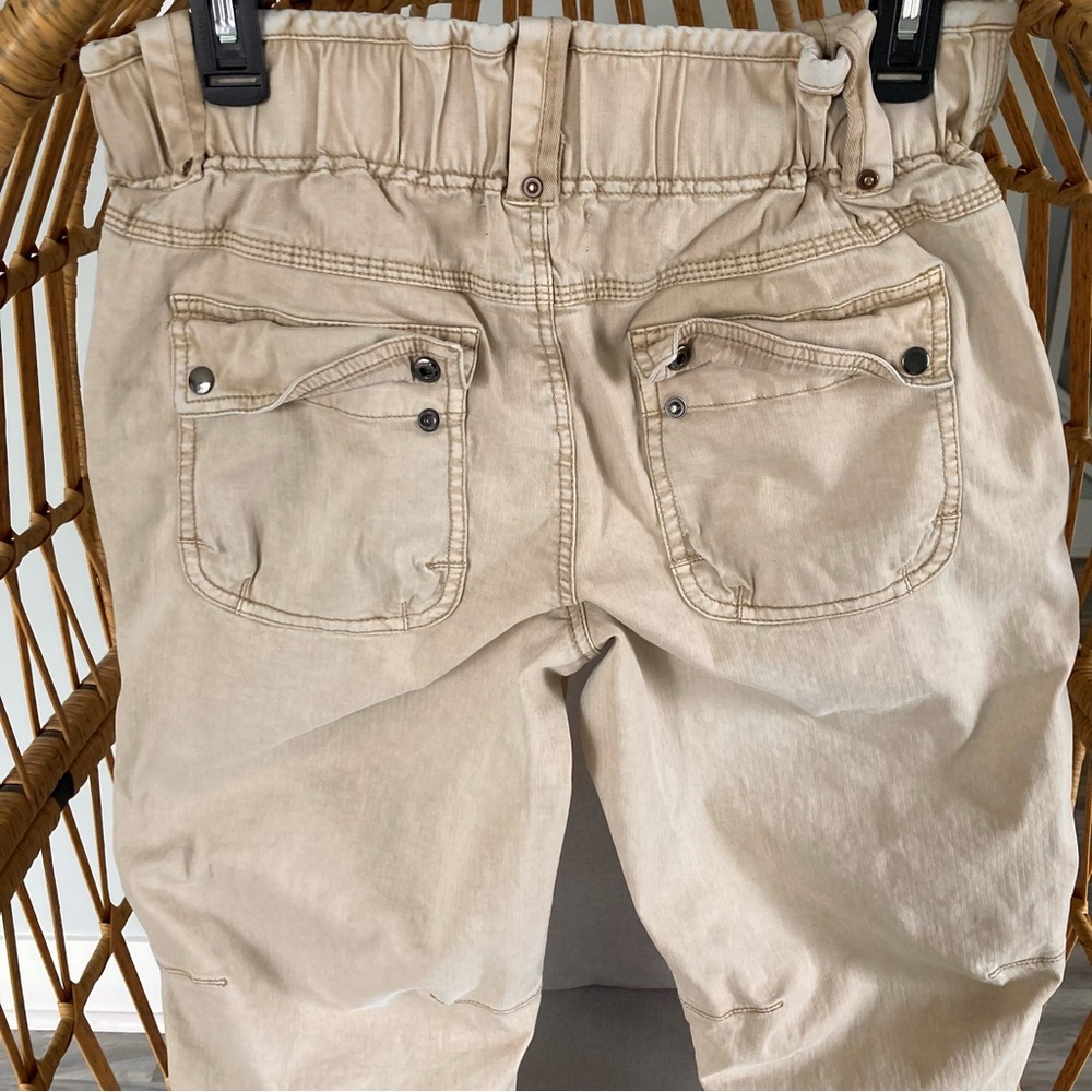 ✌🏼 Free People Cargo Joggers Beige Utility Boho Small We The Free - Picture 6 of 10
